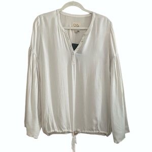 Chaser Cream White Bell Sleeve Blouse Size Medium